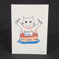 Birthday Card Tora Happy Birthday Cake