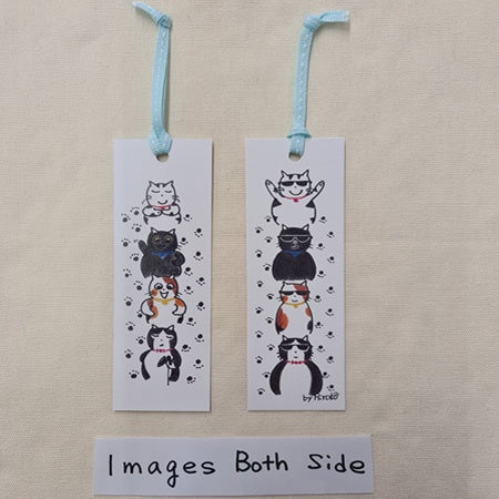 Bookmark 4 Cats Black Sunglasses