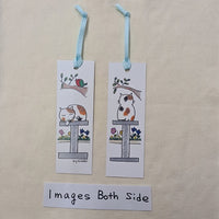 Bookmark Cat and Bird