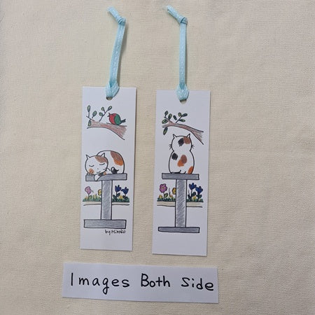 Bookmark Cat and Bird